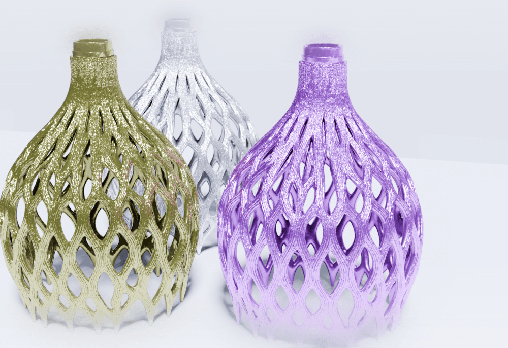 Thistle Lantern 3D Printed Gothic Lattice Lamp Shade Floral Mesh Light Cover Modern Boho Home Decor 3d model