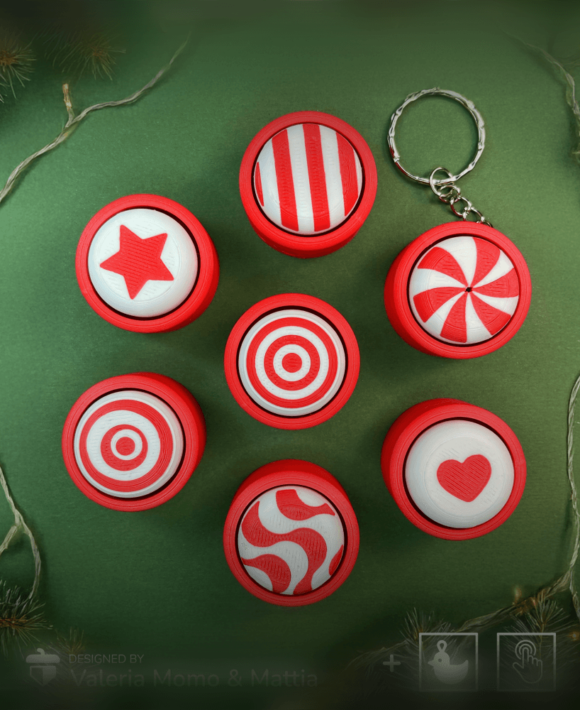 Candy Clicker, 7 versions, Christmas Fidget Gift 3d model