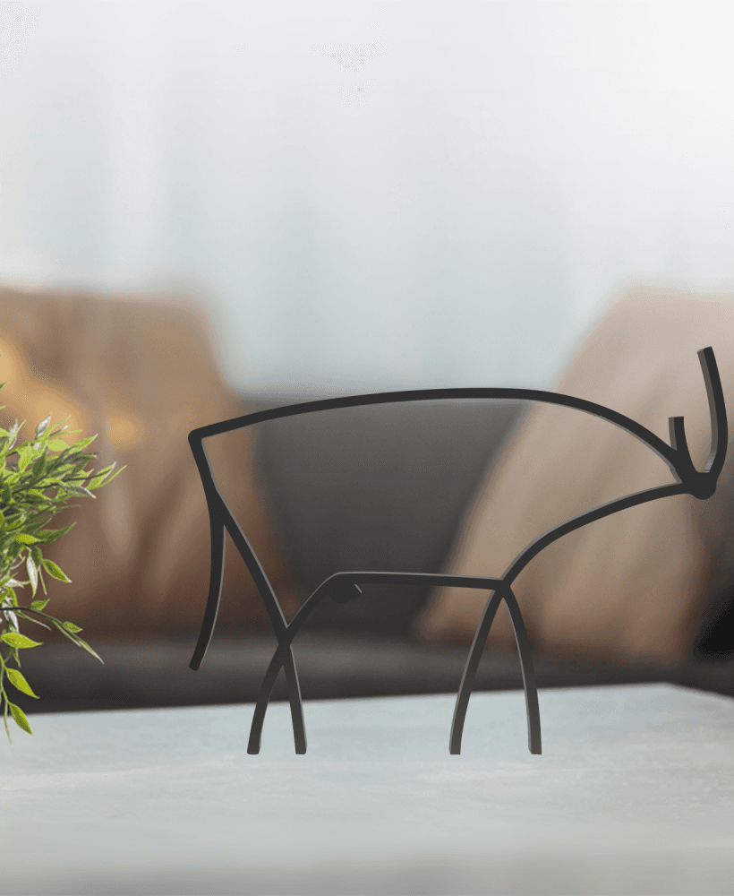 Animal Line Art, Modern, Minimalist 3d model
