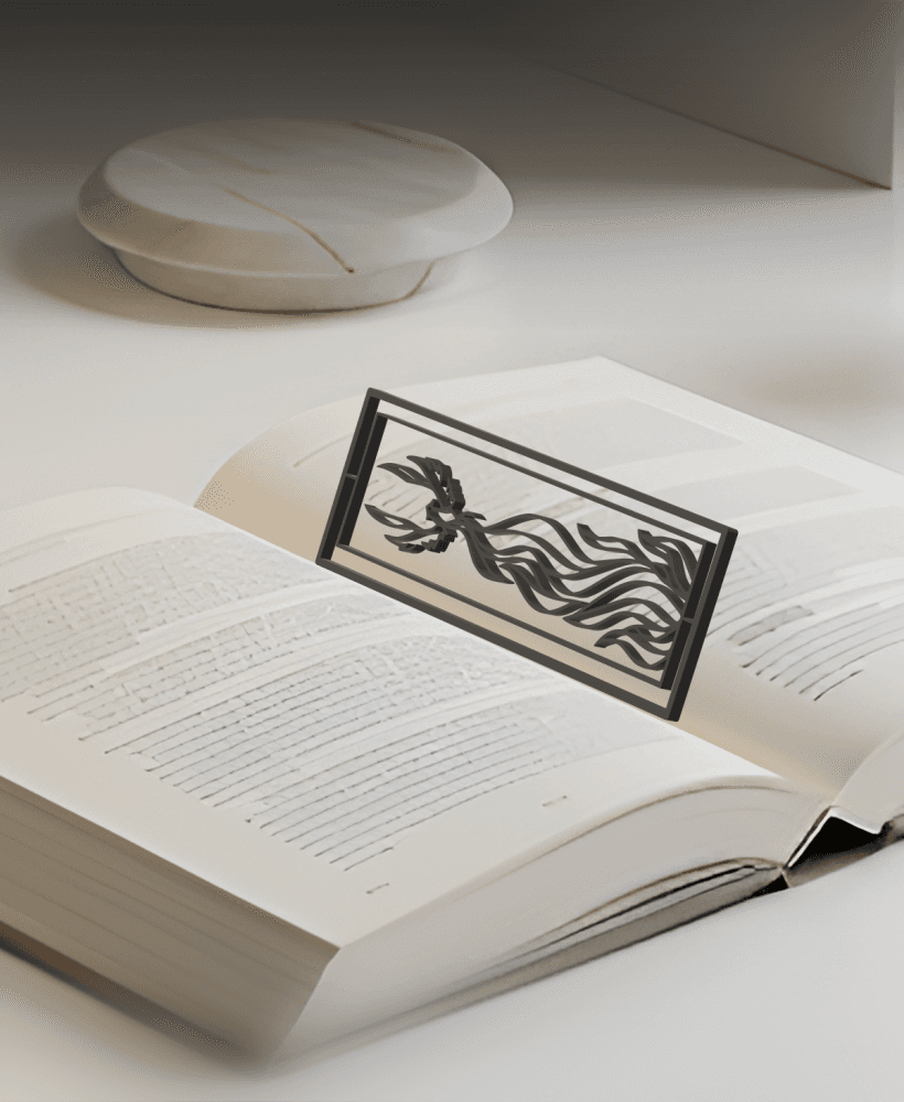 Phoneix Bookmark, Gift Idea 3d model