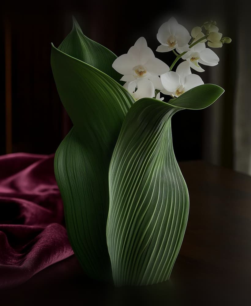 Large Leaf Vase – A Statement of Nature's Elegance 3d model