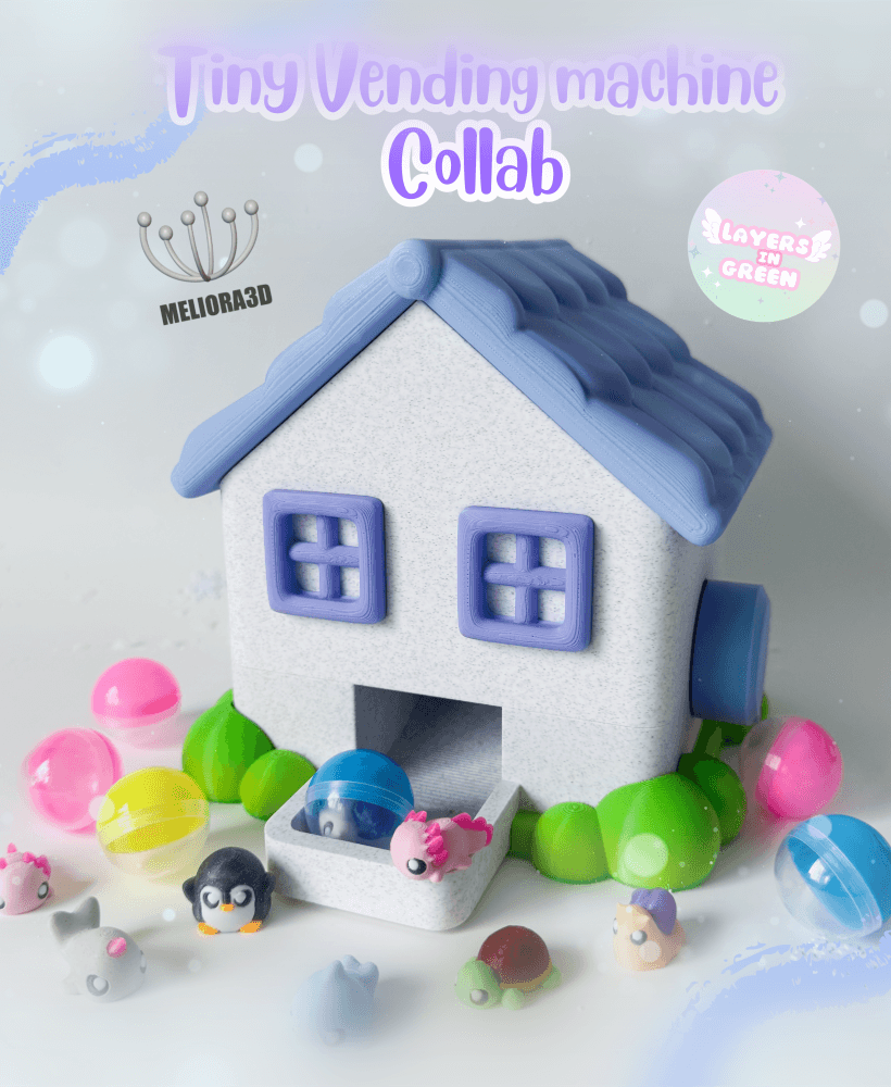 Tiny Gingerbread House Collab with Layers in Green 3d model