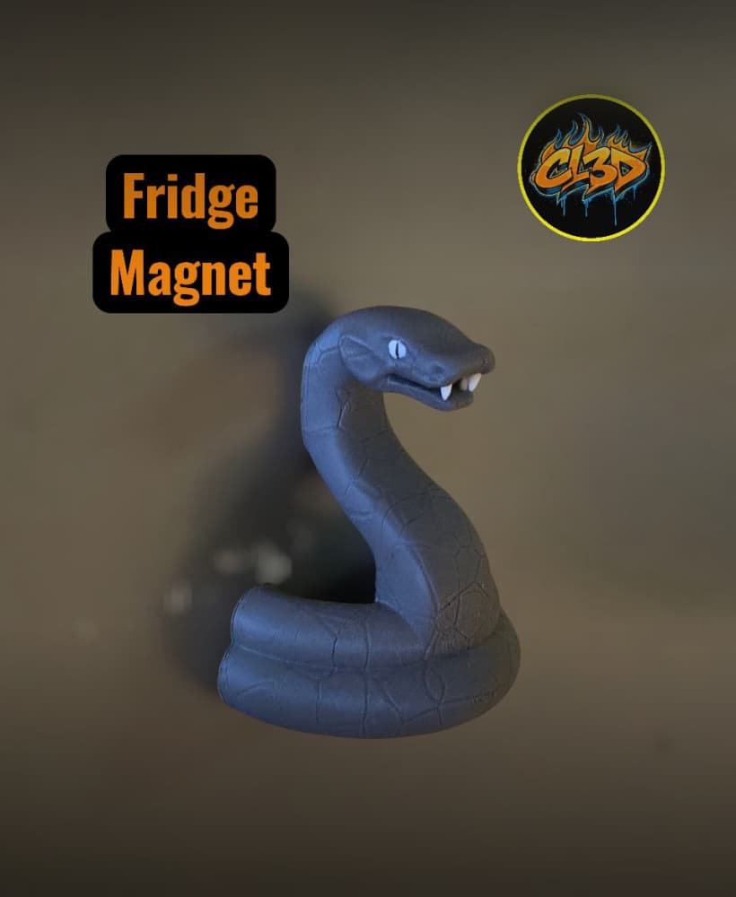 Stone Snake Fridge Magnet 3d model