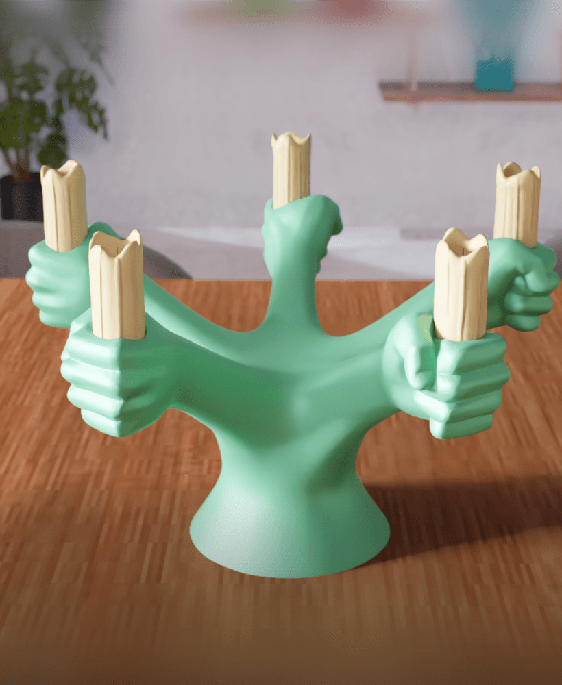 Abstract Candle Holder Figure 3d model