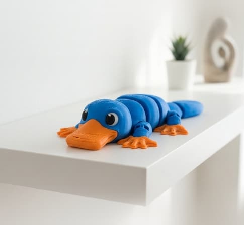Articulated Platypus - Cute Flexible Desktop Toy 3d model