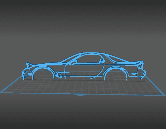 Mazda - RX-7 Wall Art 3d model