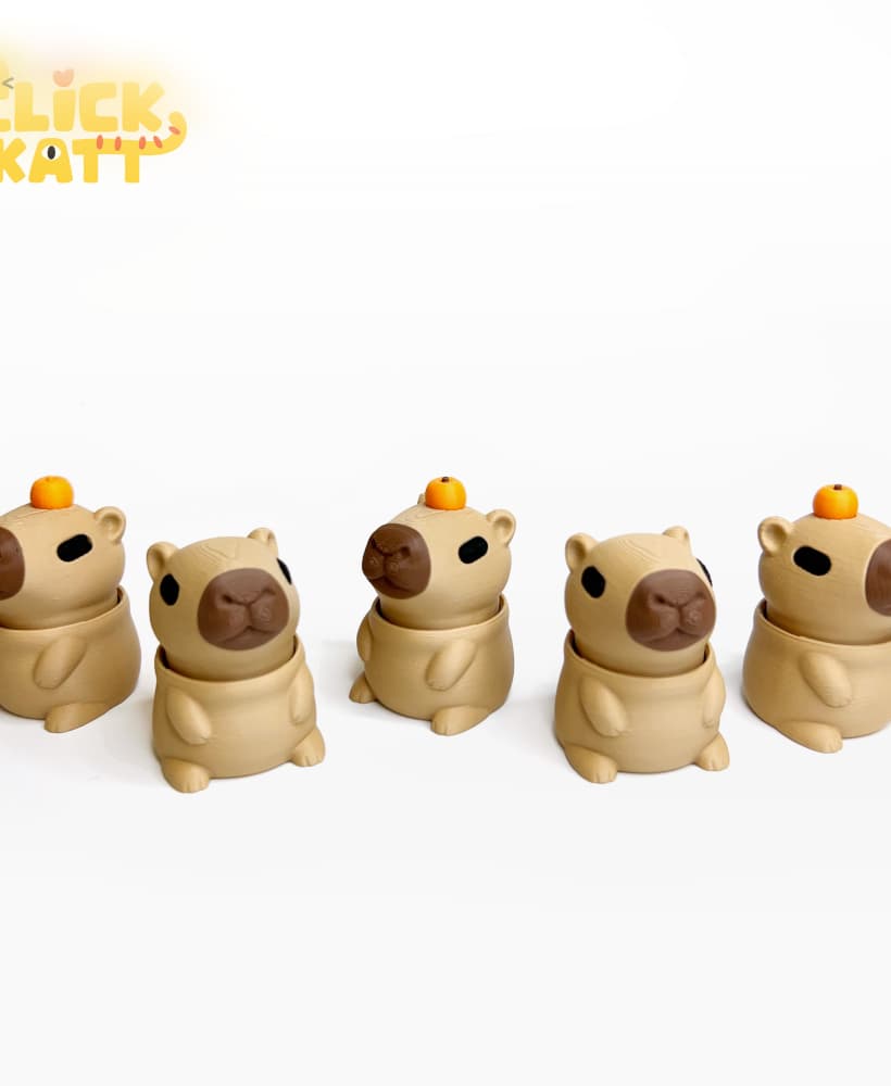 Capybara - Clicker Fidget Toy Keychain 3d model