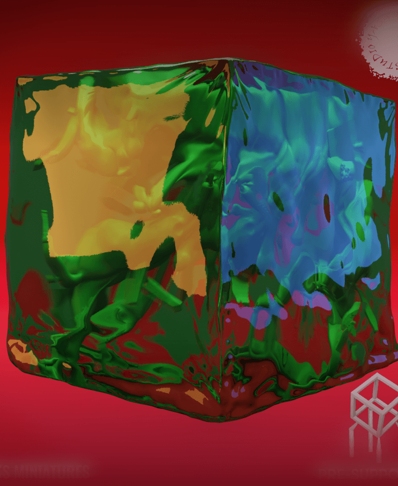 Gelatinous Cube - Tabletop Miniature (Pre-Supported) 3d model