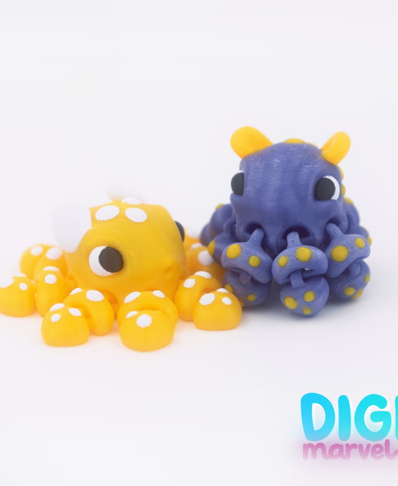 Dumbo Octopus Flexi + Keychain 3d model