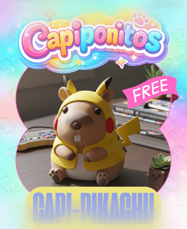 CAPIPONITO CAPI-PIKACHU FOR FREE 3d model