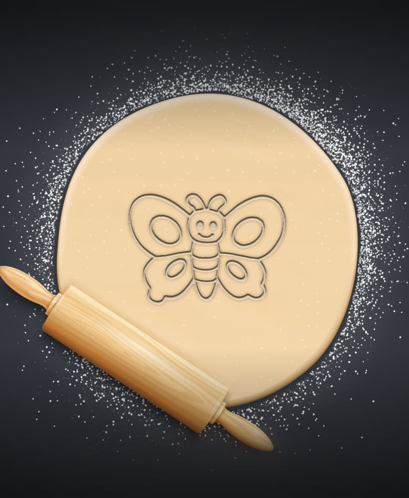 Butterfly Cookie Cutter, Biscuit Cutter 3d model