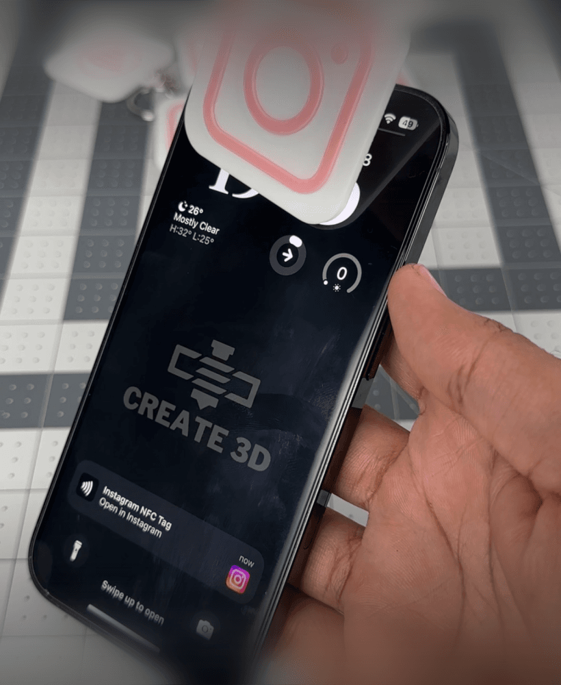 Instagram NFC Keychain.3mf 3d model