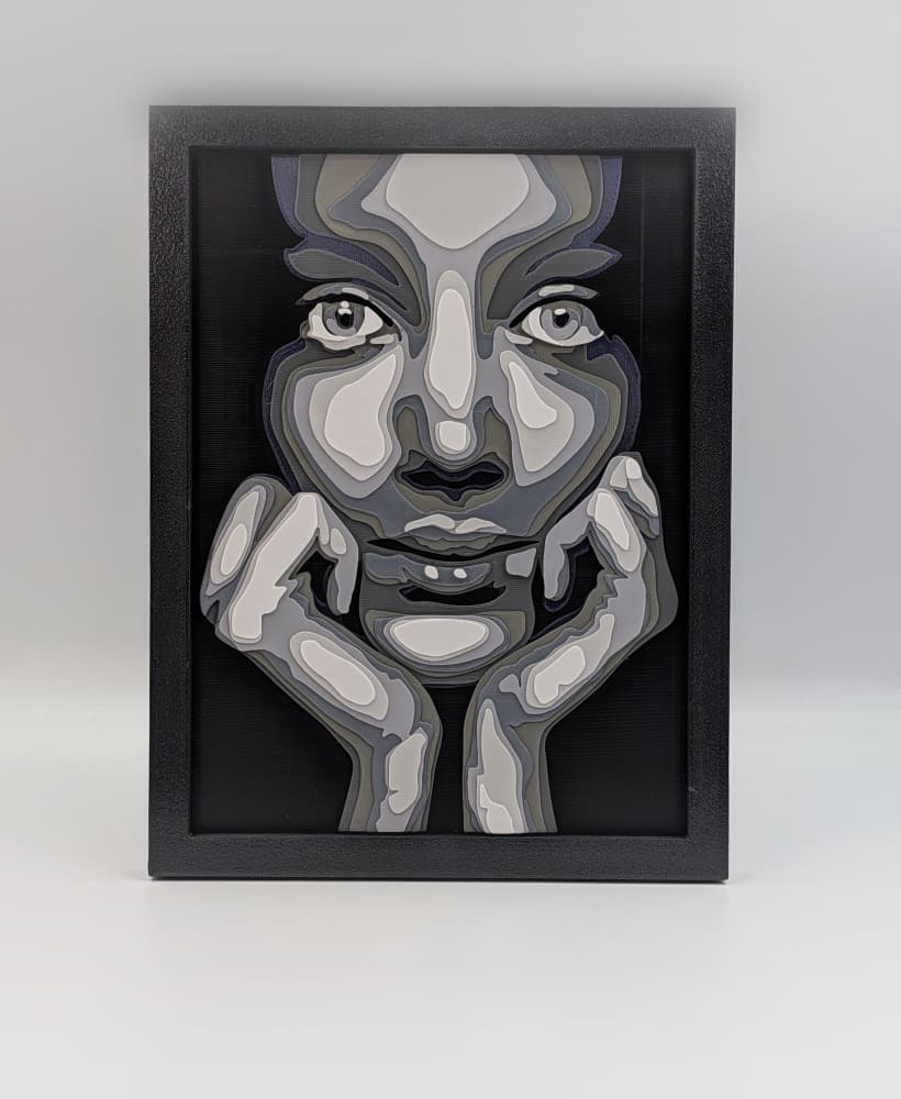 The Girl in Layers 3d model
