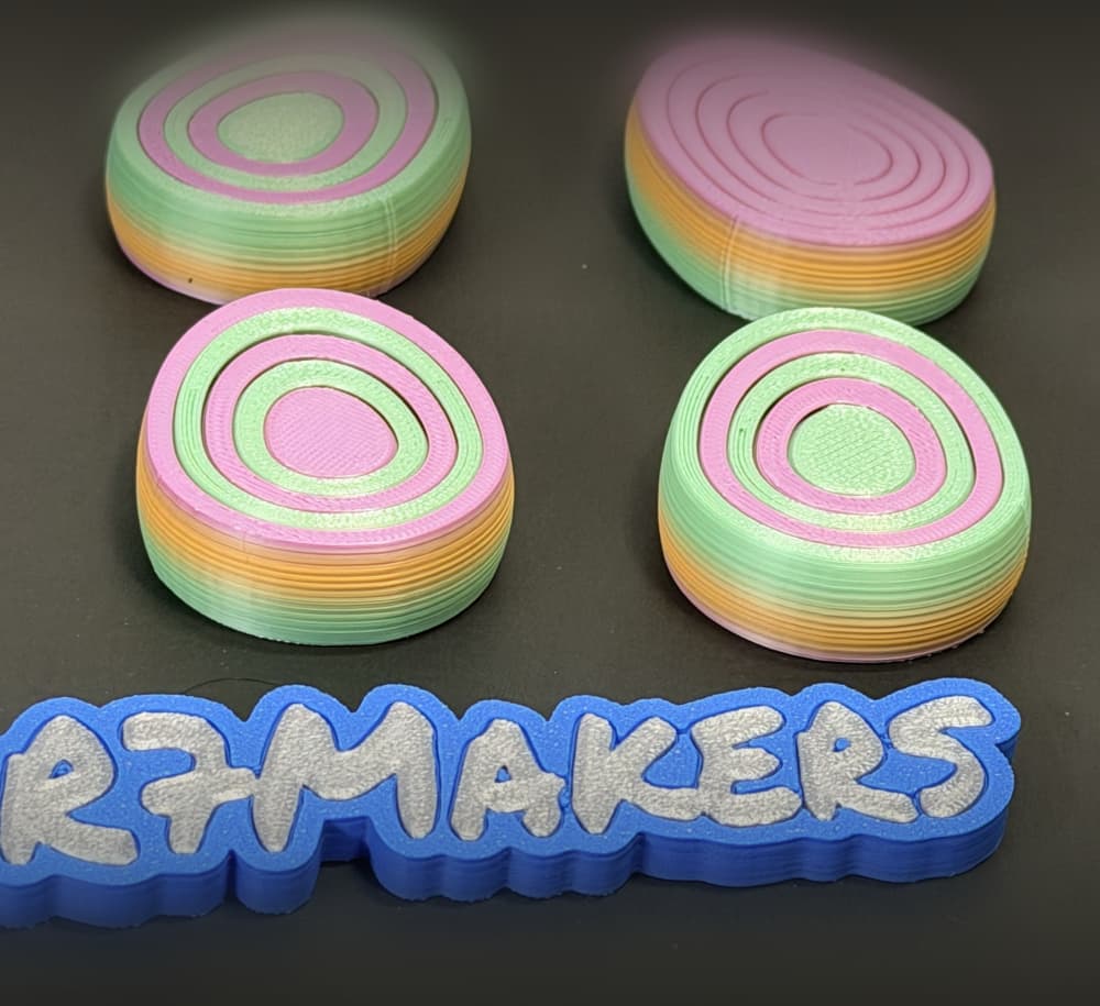 R7 Gyro Egg Fidget | Full Gyro Ring Edition | Easter Fidget Toy | R7Makers 3d model