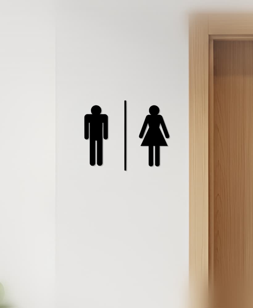 WC, Toilet Sign, Restroom 3d model