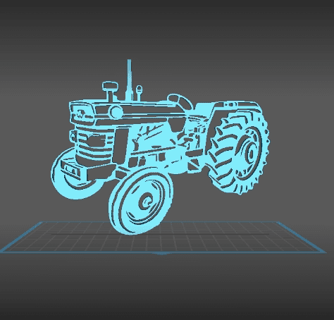 Tractor - Massey Fergusson MF 165 Wall Art 3d model