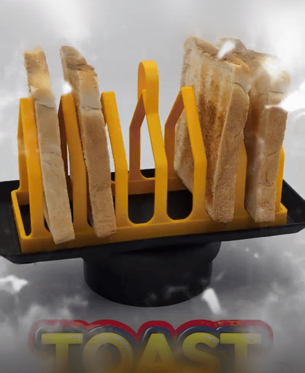 6-Slice Toast Rack & Tray triangular profile 3d model