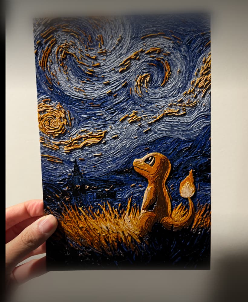 Starry Night Charmander 3d model