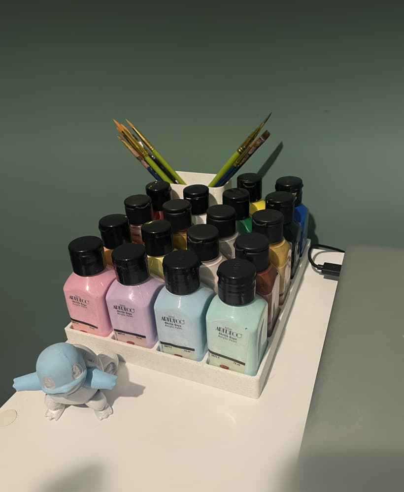 Paint & Brush Holder 3d model