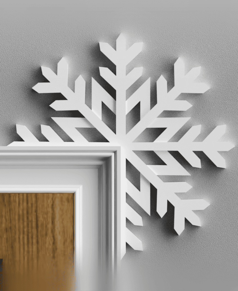 Snowflake Door Topper 3d model