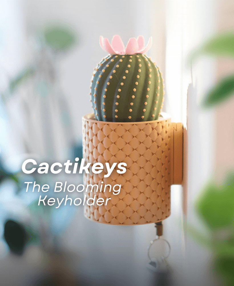 CactiKeys - The Blooming Wall Mounted Keyholder 3d model