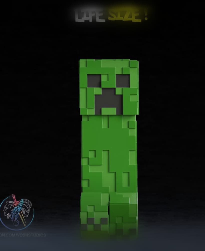Life-Size Green Monster 3D Printer File STL 3d model