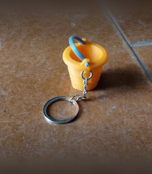 Bucket with Handle Keychain 3d model