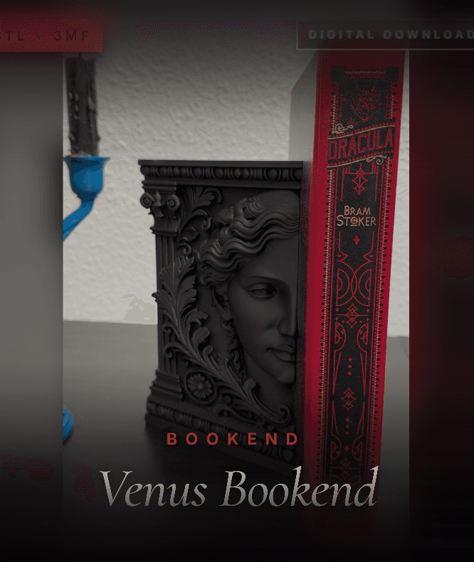 Venus Bookend Victorian Gothic Decor Classical Bust Bookend Dark Academia Decor 3d model