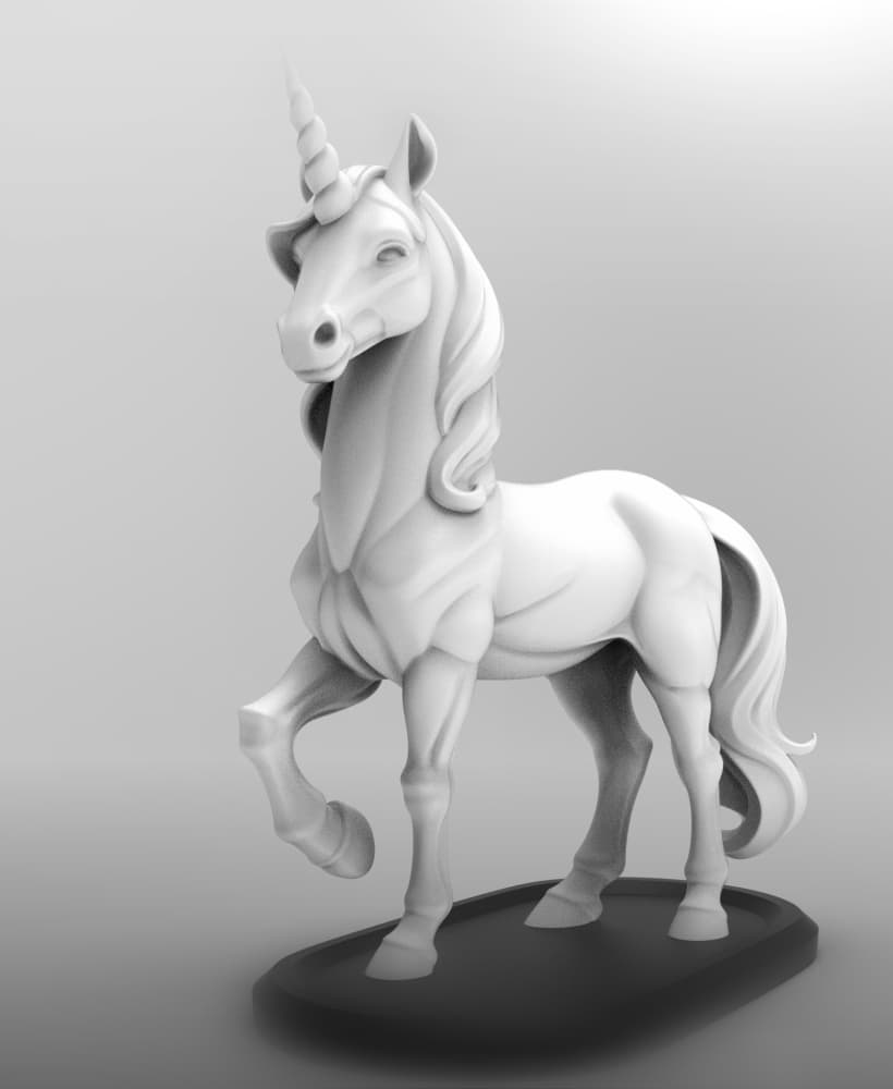 Mystical Pegasus Minimalist Sculpture 3d model