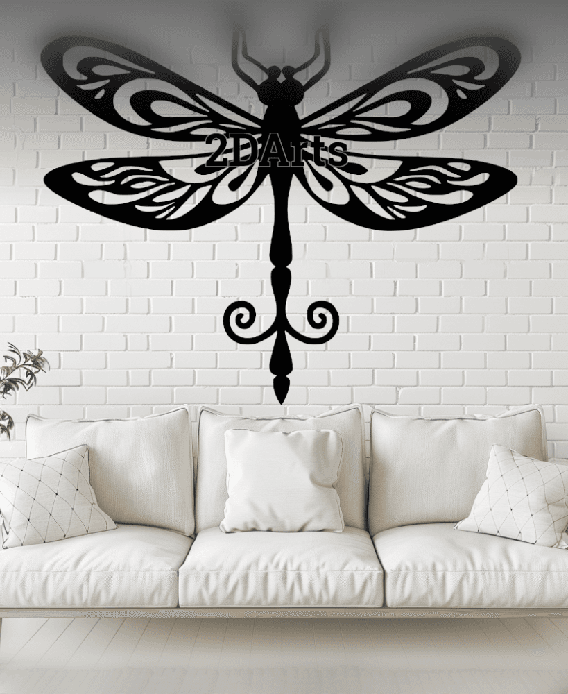 Dragonfly 2D Wall Art/Window Art - Digital STL & SVG File for 3D Printing or Laser Cutting 3d model