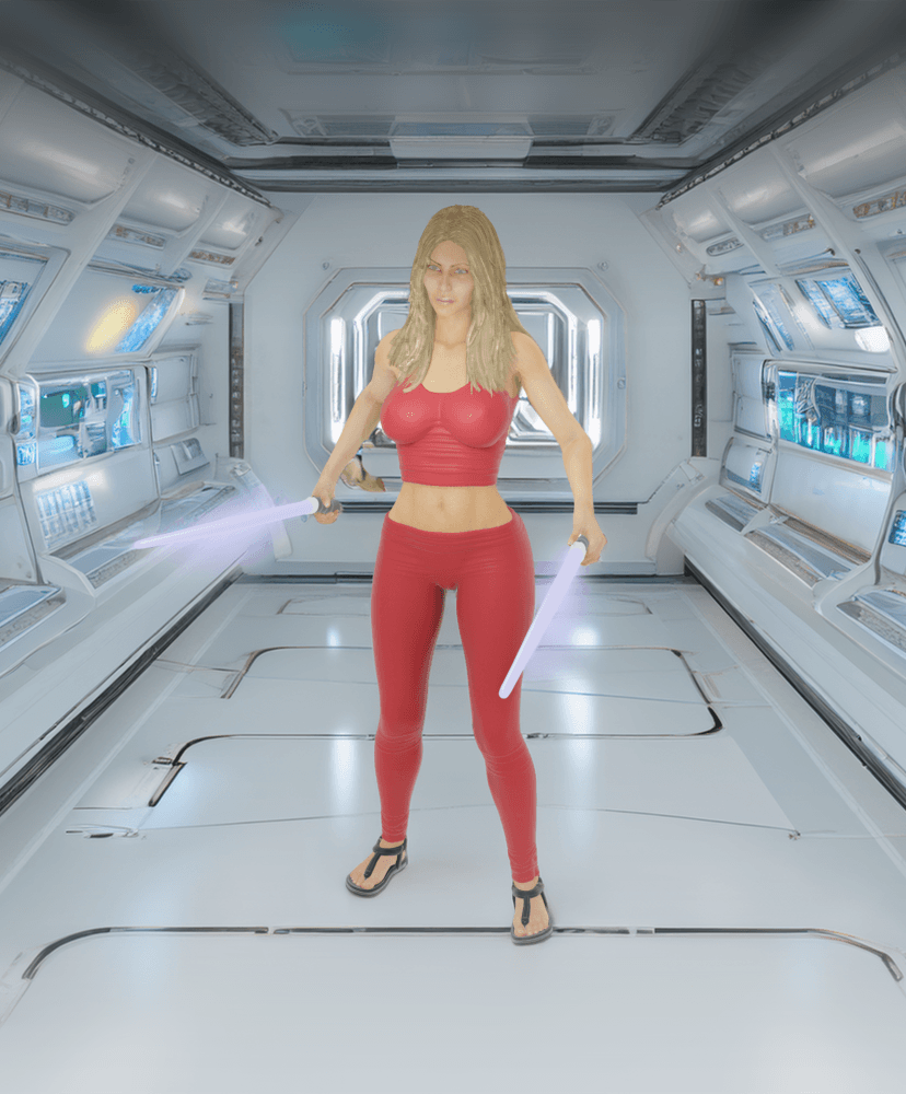Kim the Sexy Space Knight V2 3d model