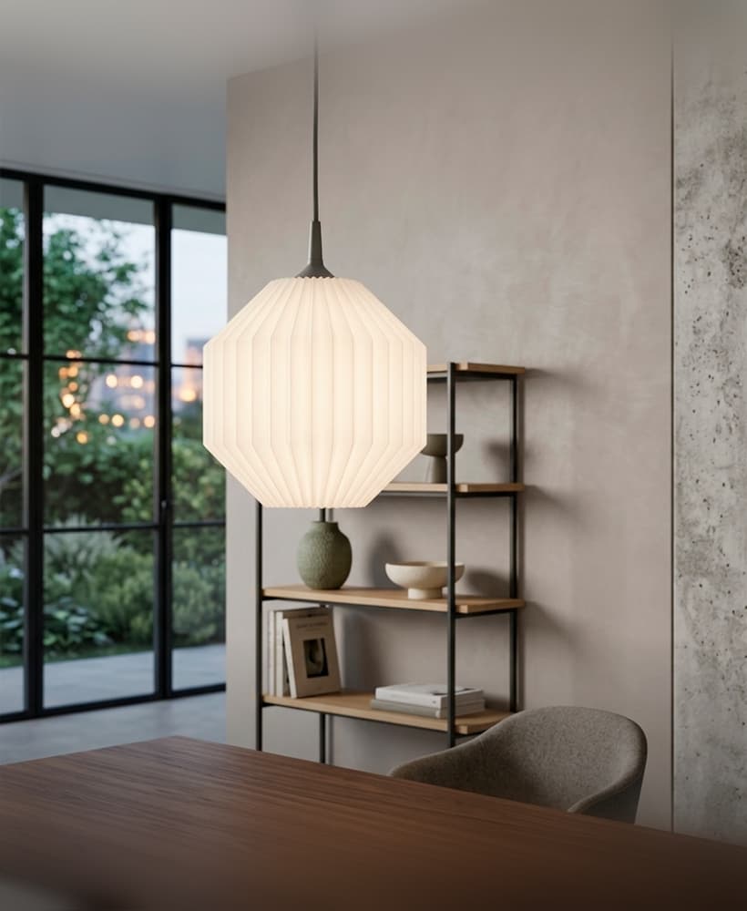 Modern Japandi Origami Lampshade (E27) - Optimized for Vase Mode & Bambu 3d model