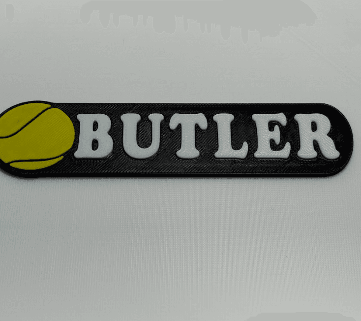 Tennis Bag Tag Keychain- Style 1 3d model