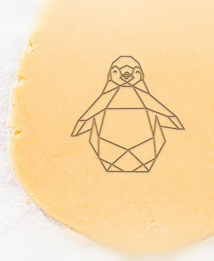 Geometric Penguin Cookie Cutter, Biscuit Cutter 3d model