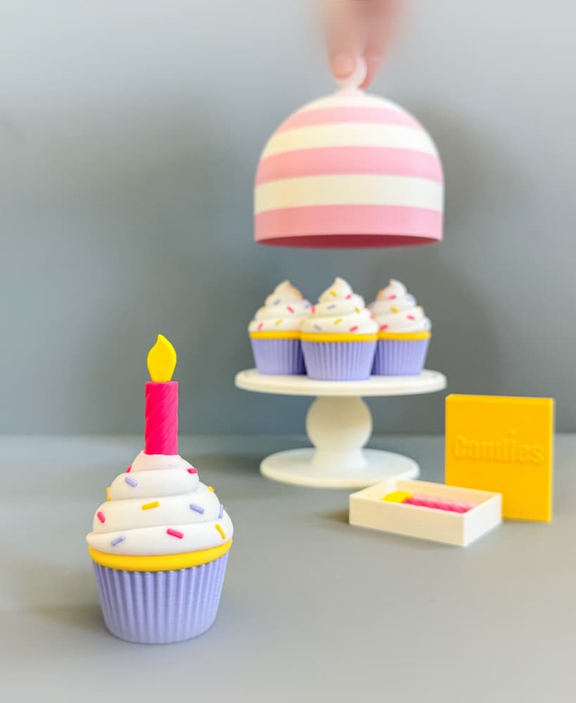 Mini Cupcake and Candle Set 3d model