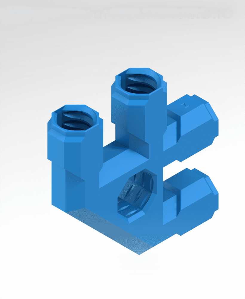 2x2 MU Bracket - Bolt-Locked Inserts 3d model