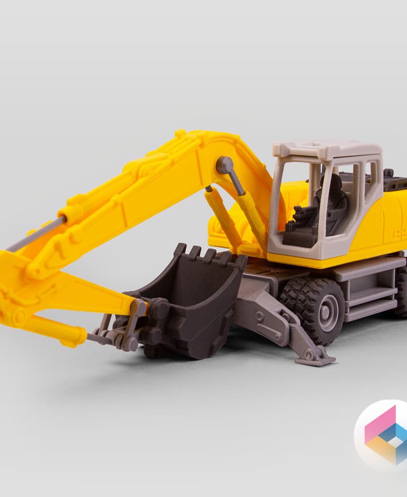 Excavator (Print-in-Place articulated) 3d model