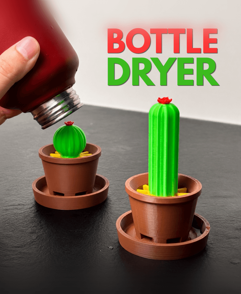 Cactus Bottle Drying Rack | Kitchen Organizer 3d model