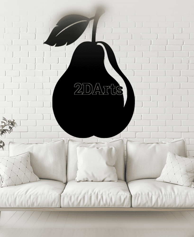 Pear 2D Wall Art/Window Art - Digital STL & SVG File 3d model