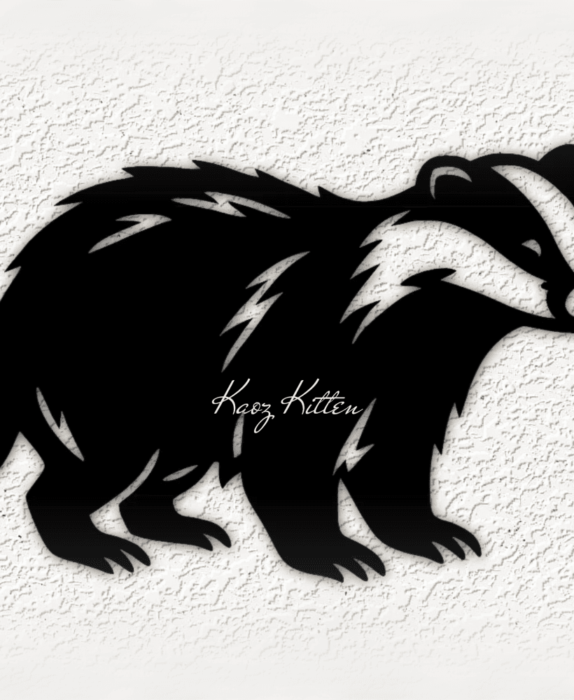 HONEY BADGER wall art home decor 3d model