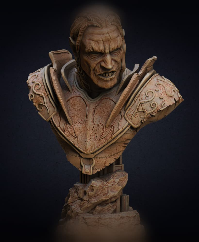 Gorbag bust - LOTR (Pre-Supported) 3d model