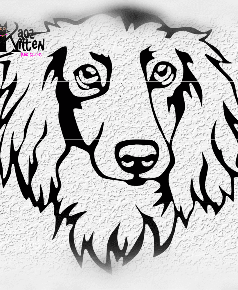Long Haired Dachshund wall art Dog wall decor doxie 3d model