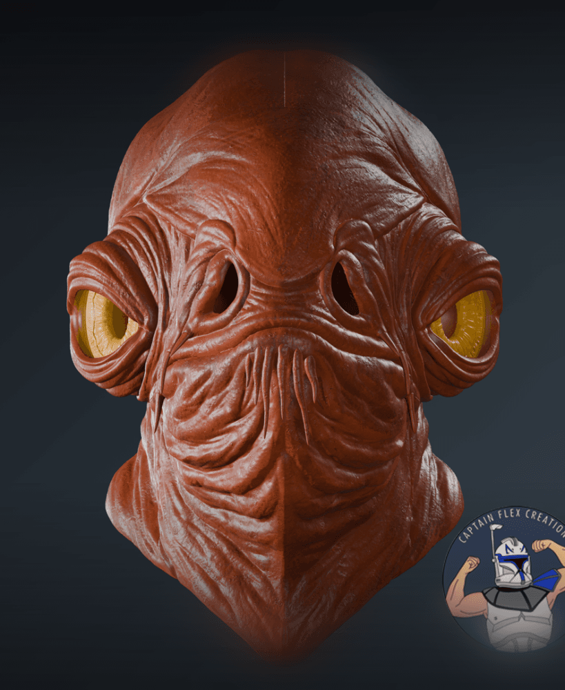 Mon Calamari Helmet 3d model