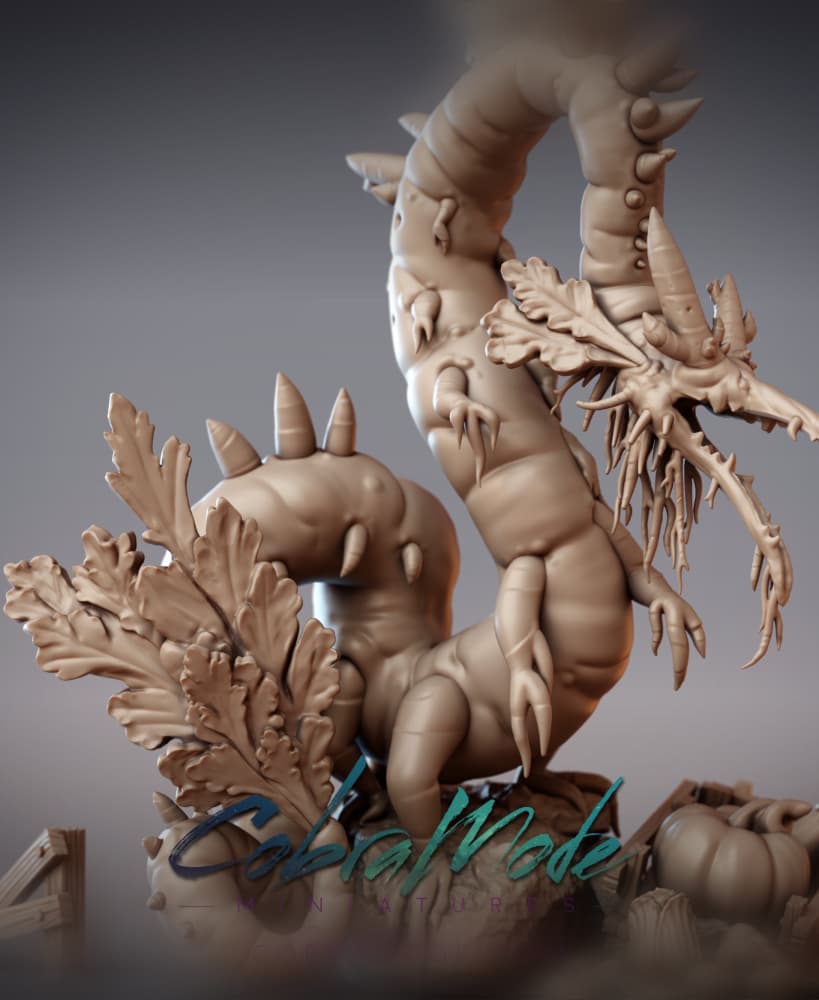 Vegetable Monster - Root Dragon, Plantform Nature Spirit (Pre-supported) 3d model