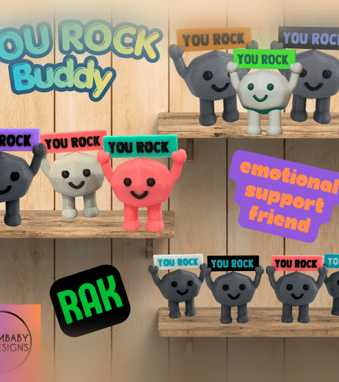 You Rock Buddy-- RAK, Emotional Support 3d model