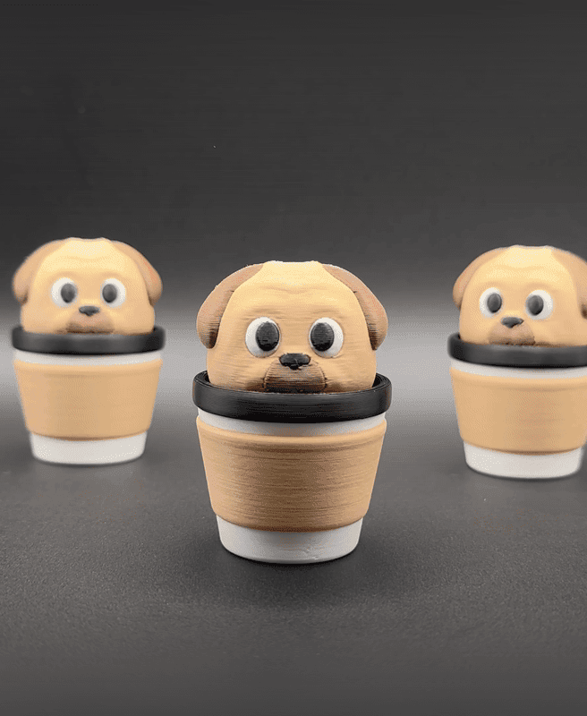 Takeaway Dog Fidget Clicker 3d model