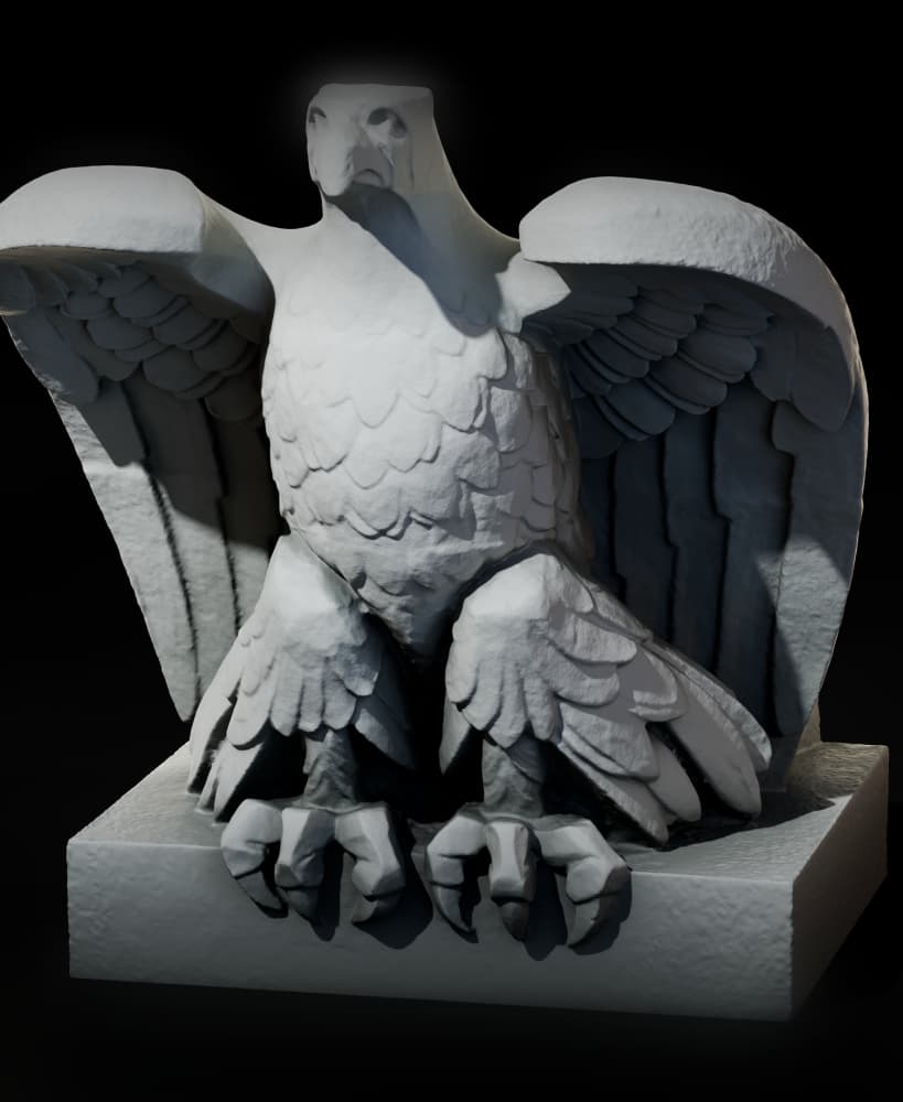 Historical Monumental Stone Eagle Statue | 28mm/32mm Heroic Scatter Terrain 3d model