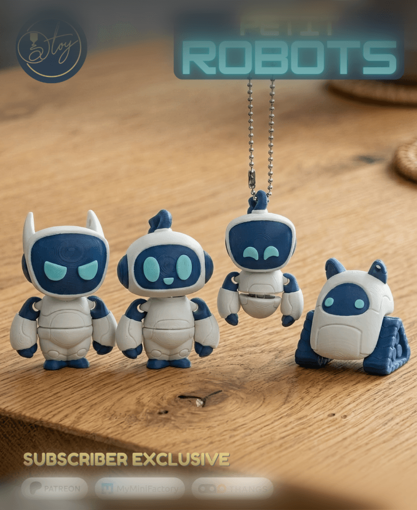 PETIT ROBOTS - KEYCHAIN COLLECTION 3d model