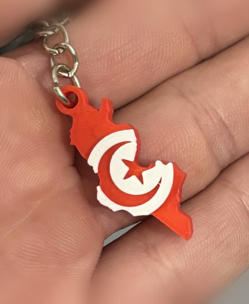 Keychain Tunisia 3d model