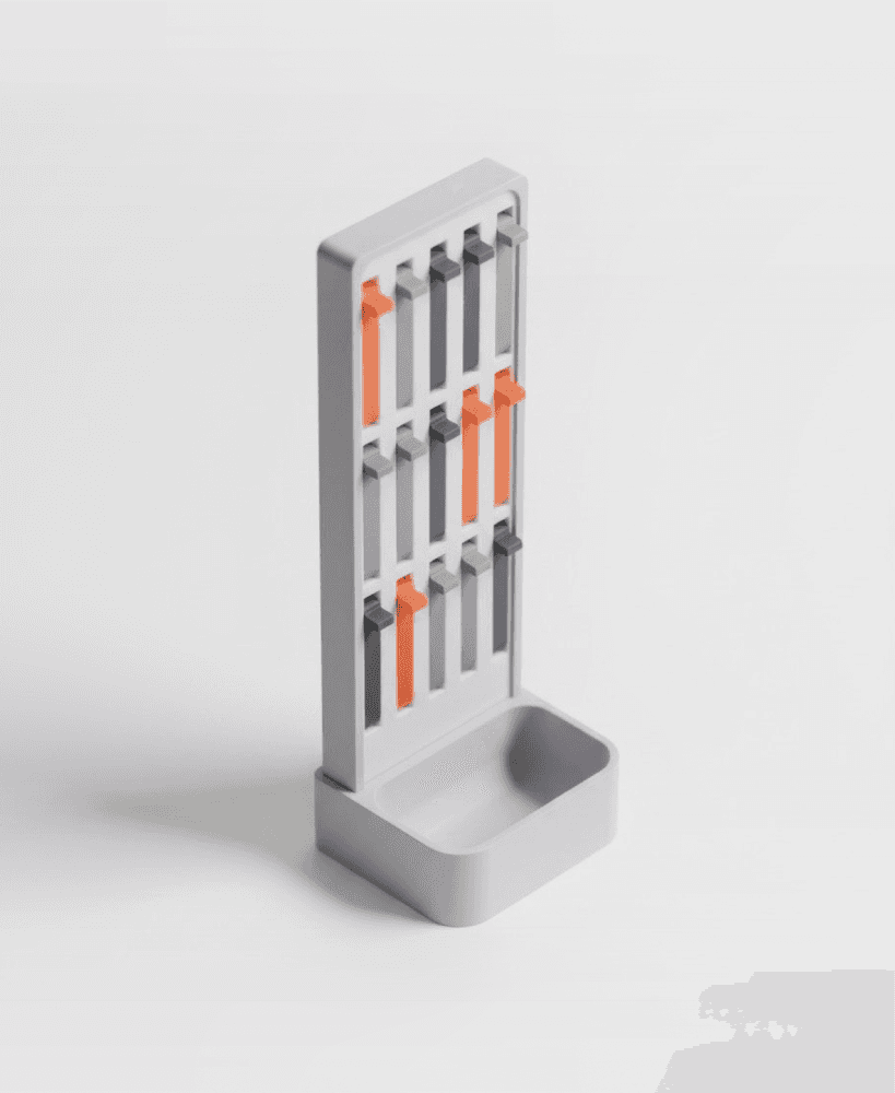 HookForm Modular Rotating Hook Display System – Customizable Wall-Mount Rack for Collectibles & Desk 3d model